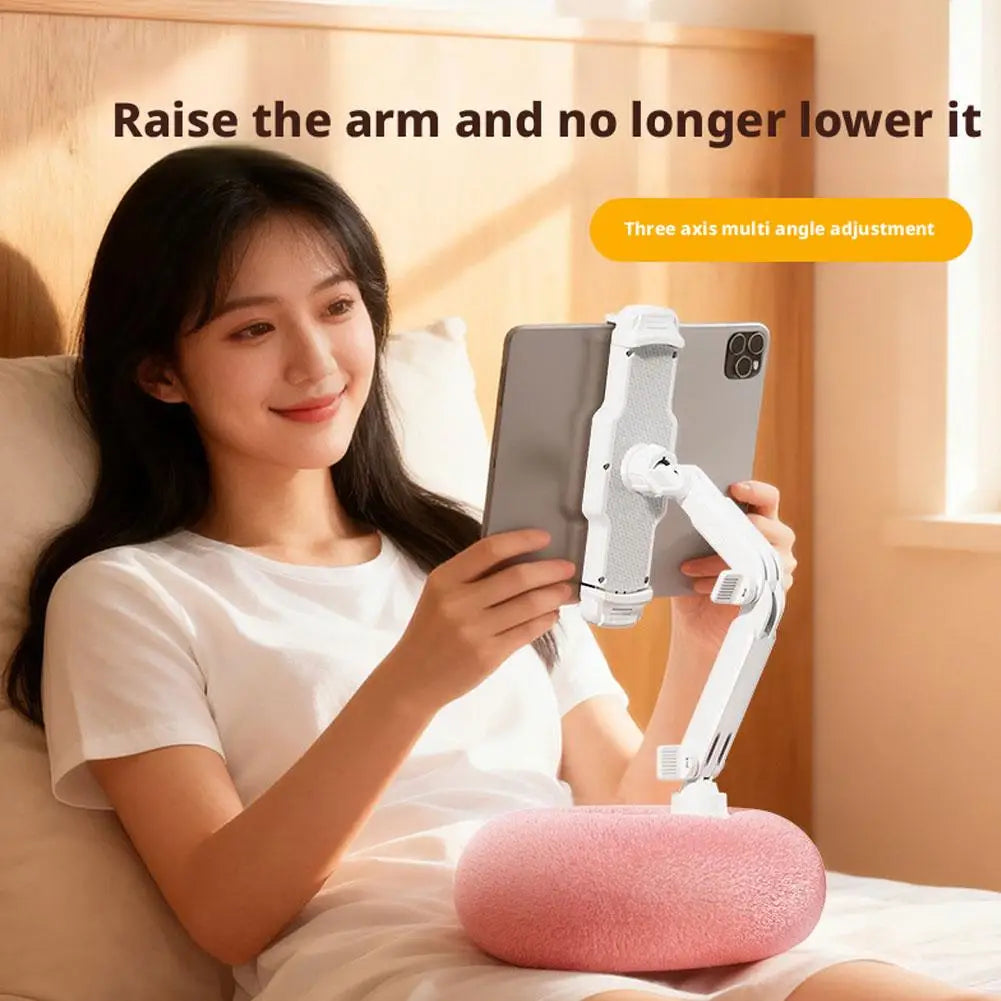 Plush Phone Holder Foldable Rotatable Car Sofa Bed Lazy Holder For Mobile Tablet Pillow Stand Adjustable For Reading On Bed