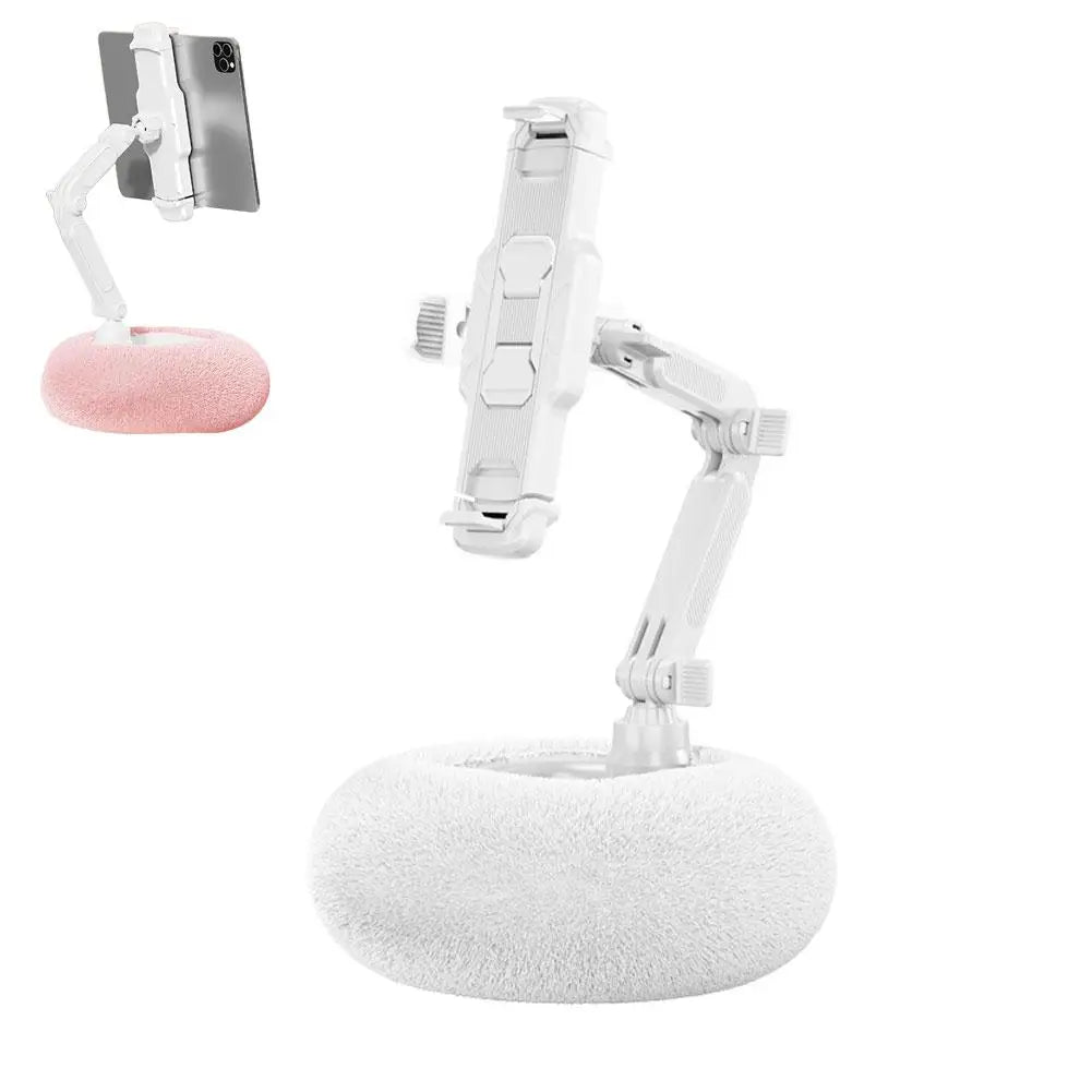 Plush Phone Holder Foldable Rotatable Car Sofa Bed Lazy Holder For Mobile Tablet Pillow Stand Adjustable For Reading On Bed