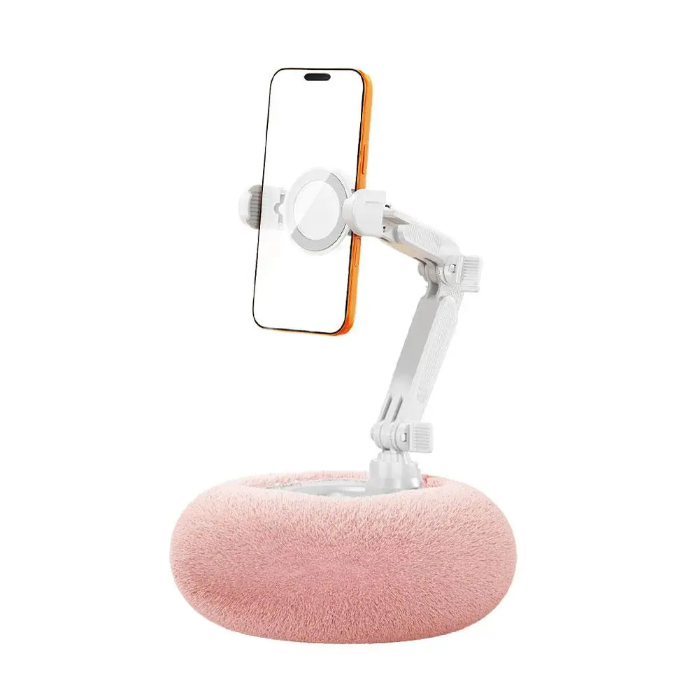 Plush Phone Holder Foldable Rotatable Car Sofa Bed Lazy Holder For Mobile Tablet Pillow Stand Adjustable For Reading On Bed