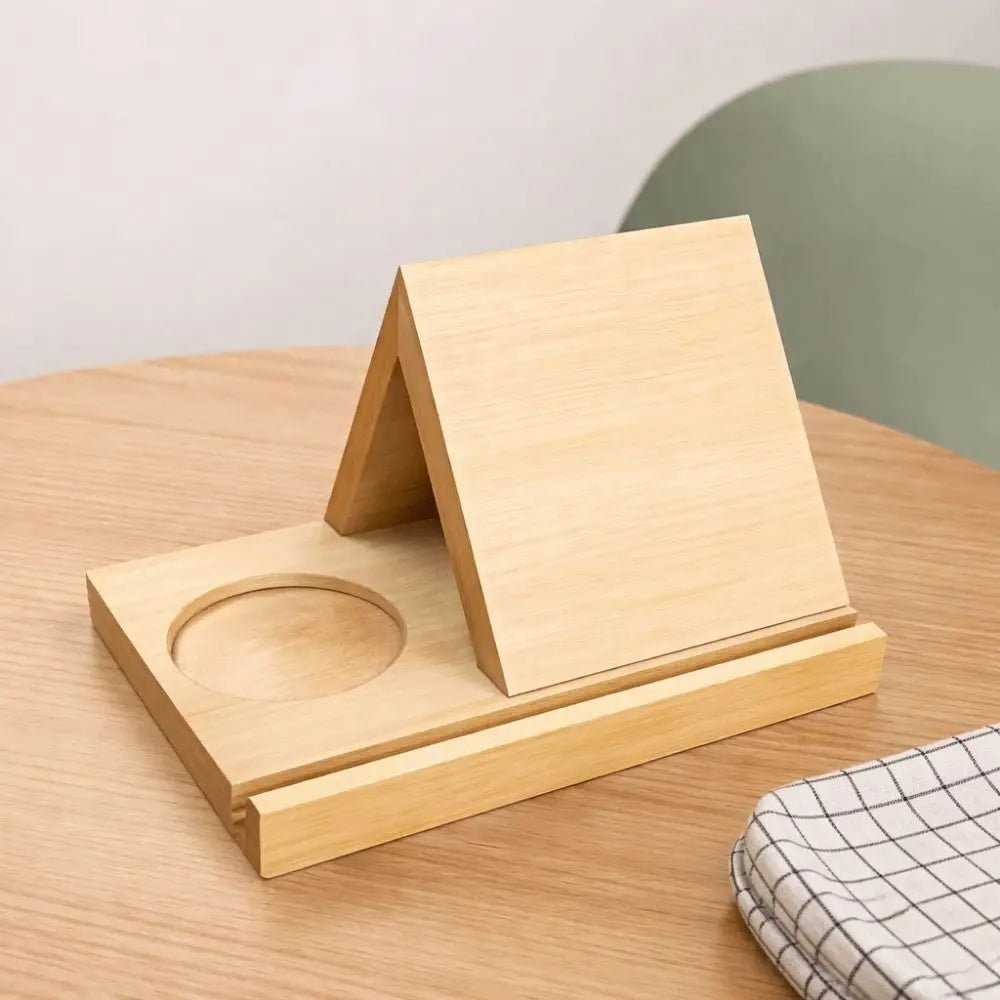 Triangle Wooden Book Holder, Solid Wood Book Rest, By1994